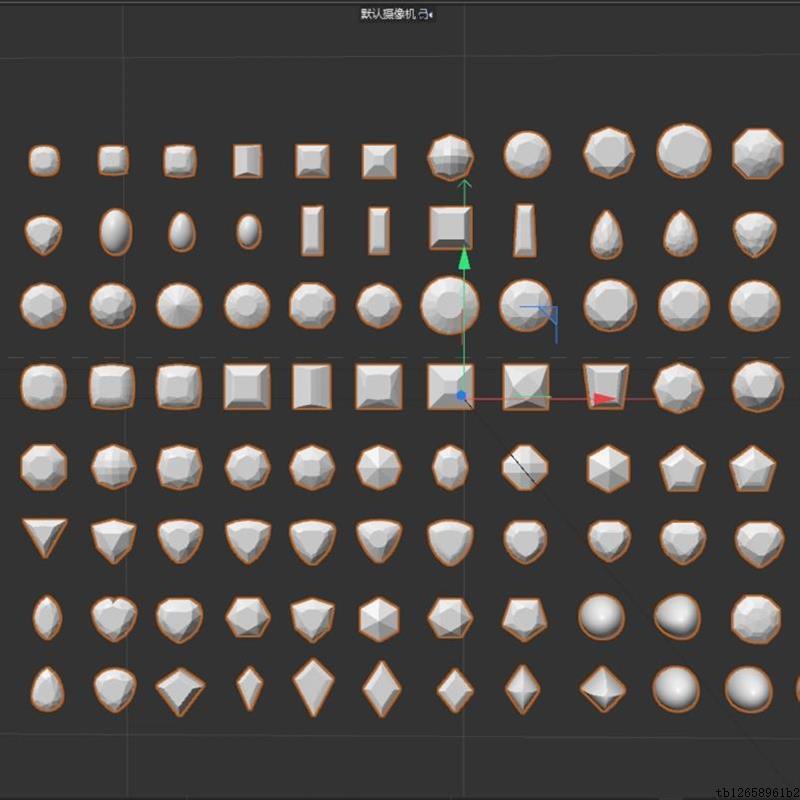 百款钻石宝石c4d/犀牛/OBJ/3dmax/SU/maya/stp/fbx/blender模型