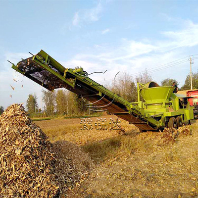 移动树墩旋切机 粉碎废旧木头边角料设备 实木树枝破碎机