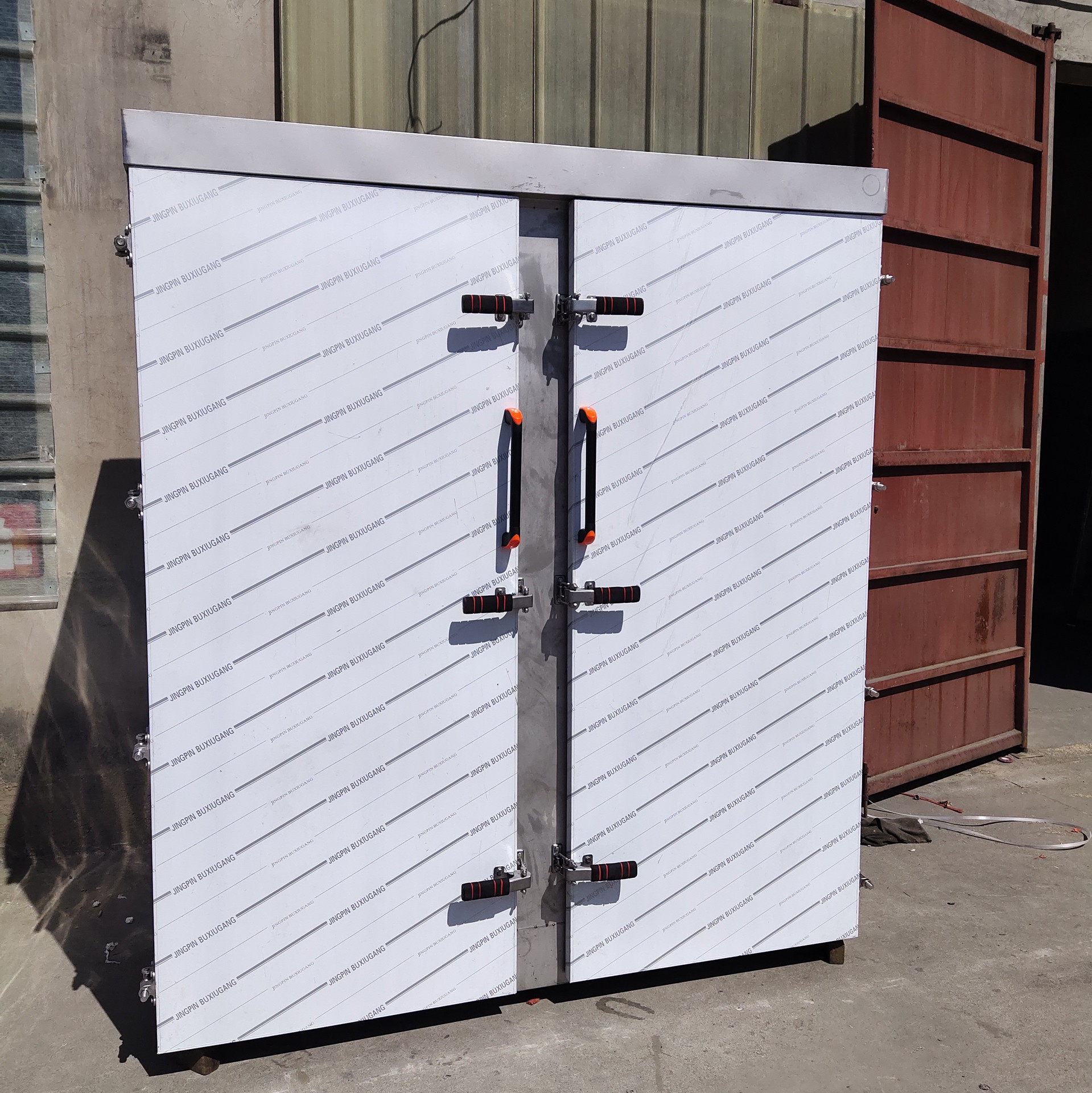 馒头蒸房 双门蒸汽蒸房 全钢带推车的馒头蒸房 把手