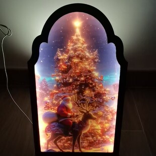 跨境新品Ghost Hologram Mirror 圣诞全息镜 新奇家具装饰镜 摆件