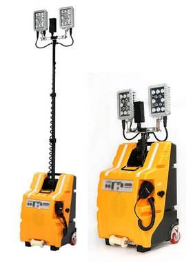 户外施工检修照明灯1.9米升降式移动照明系统2*27W工作灯