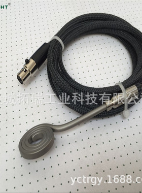 黑色卡夫拉护套蚊香款钛烟钉加热器 扁款石英烟钉加热圈