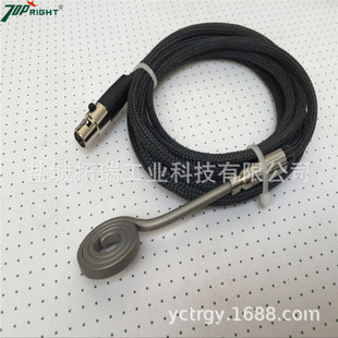 黑色卡夫拉护套蚊香款钛烟钉加热器 扁款石英烟钉加热圈