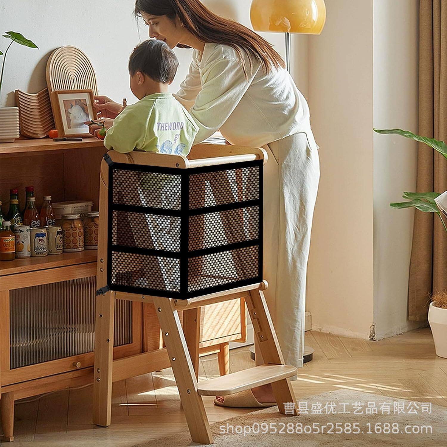 蒙氏幼儿园幼儿四面保护网凳