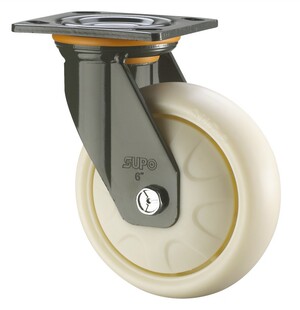 SUPO/向荣动力 6寸 工业 承重型 万向白玉色PP脚轮J07-01-150-122