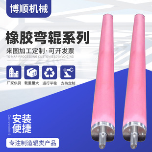 厂家批发各类胶辊弧形舒展辊展平除皱辊扩幅辊印染薄膜橡胶弯辊