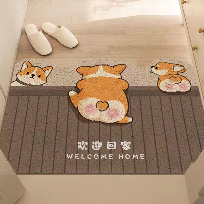 入户门卡通地垫进门大门口门垫丝圈可裁剪耐脏脚垫子门外家用地毯