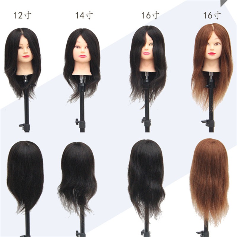 头模真发发廊美发专用假人头可烫染剪发假发模型头全真人发模特头