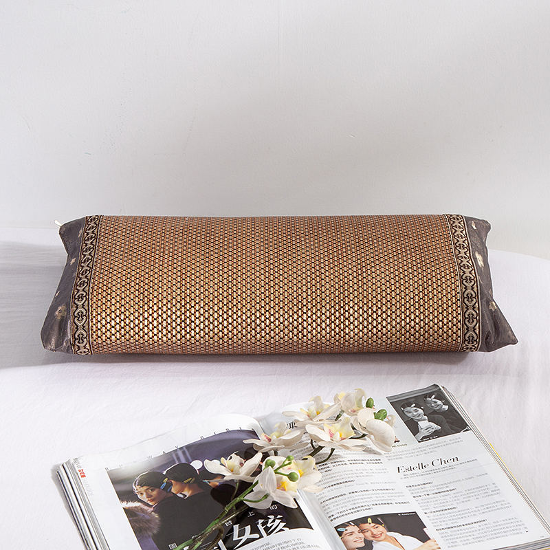 双面夏凉枕茶叶枕竹枕头单人儿童夏季凉席透气枕头枕芯藤枕护颈