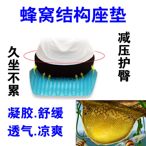 多功能鸡蛋蜂巢蜂窝凝胶坐垫冰椅垫学生椅子透气垫凉垫办公室汽车