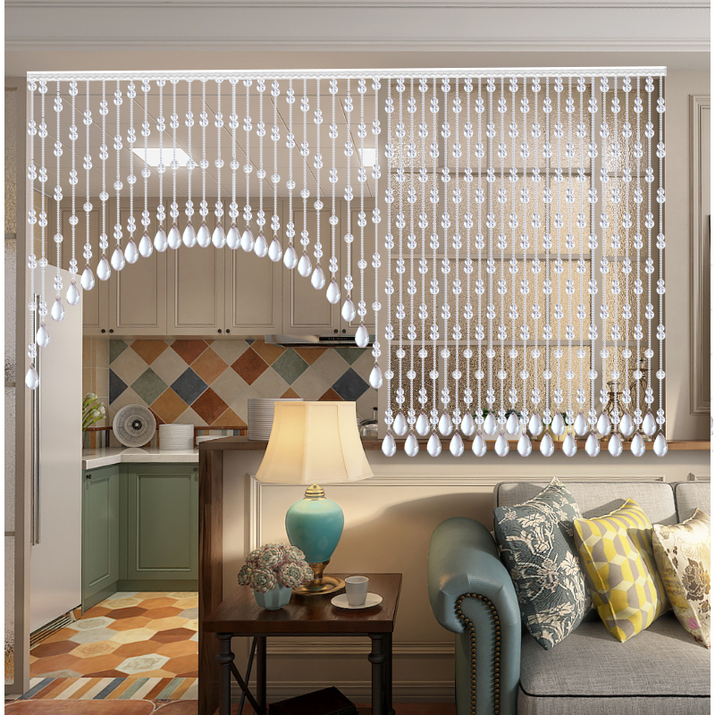 水晶葫芦珠帘卧室门帘隔断玄关过道客厅餐厅阳台装饰免打孔挂帘子