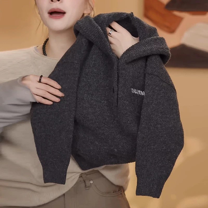 男童毛衣2024新款秋冬季儿童针织衫外套男孩加厚连帽上衣宝宝衣服