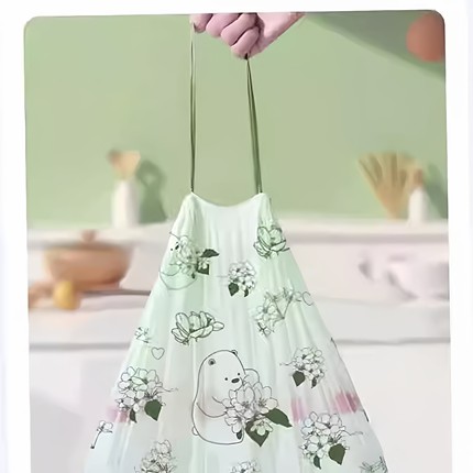 印花抽绳垃圾袋家用客厅手提式塑料袋宿舍拉级袋