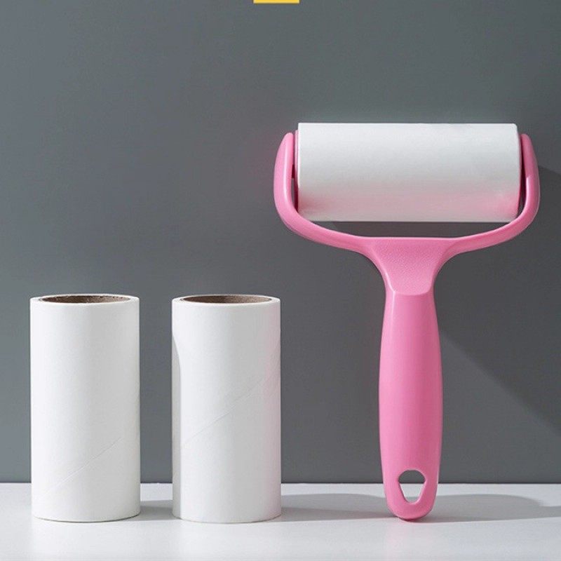 【1手柄+1卷纸】粘毛器可撕式滚筒粘尘纸毡滚刷粘毛沾毛器衣服