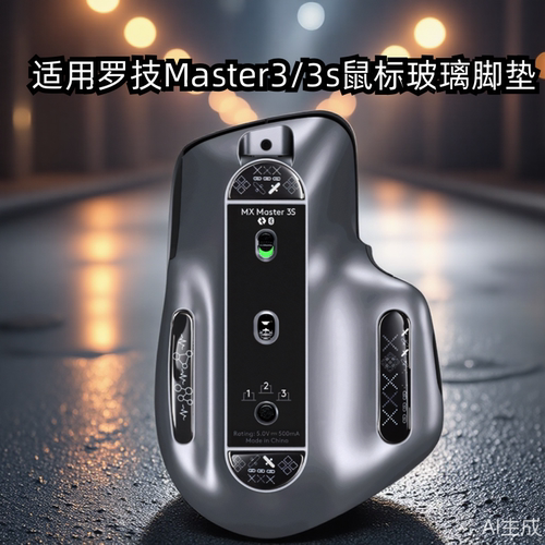 鼠标钢化玻璃脚贴适用罗技Master3/3s通用款脚垫顺滑电竞办公足贴