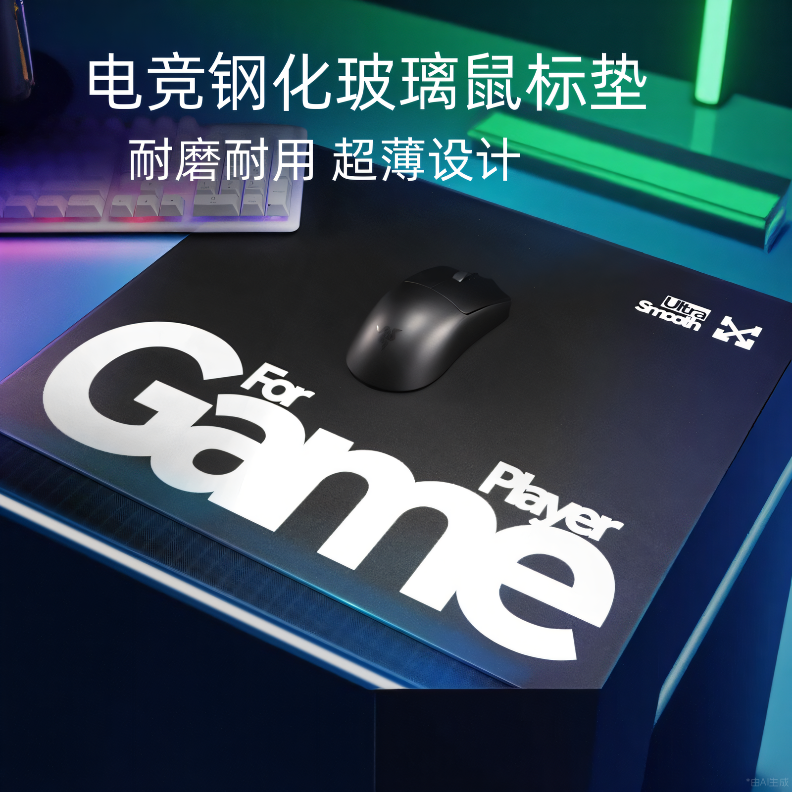 超大尺寸电竞游戏玻璃鼠标垫钢化