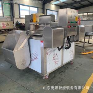 里脊肉油炸设备方形双筐油炸锅干炸里脊油水分离油炸机裕舜康造