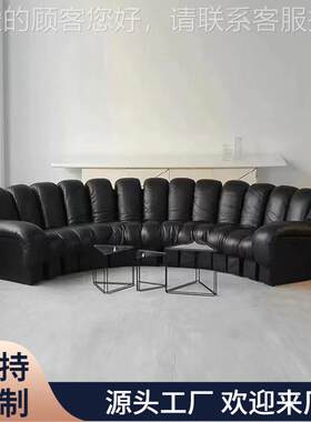 北欧新款圆弧形创意沙发现代KTV会所酒店多人位休闲扇形组合沙发
