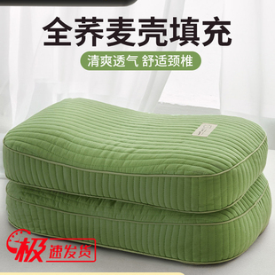 德国全荞麦皮壳枕头护颈椎助睡眠成人决明子枕芯硬枕头午睡办公室