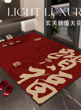 德国丝圈地垫入户门垫进门红色门口脚垫蹭脚防滑耐脏可裁剪垫子