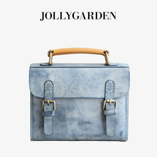 新款 烟波 小众复古剑桥包通勤休闲手提斜挎小方包 GARDEN JOLLY