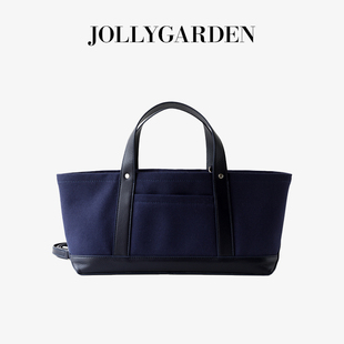 JOLLY GARDEN【云帆】帆布牛皮拼接花园包通勤手提单肩斜挎托特包