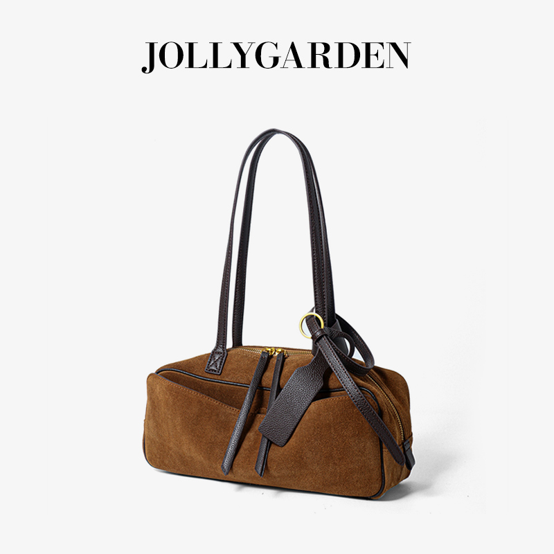 JOLLYGARDEN磨砂牛皮保龄球女包
