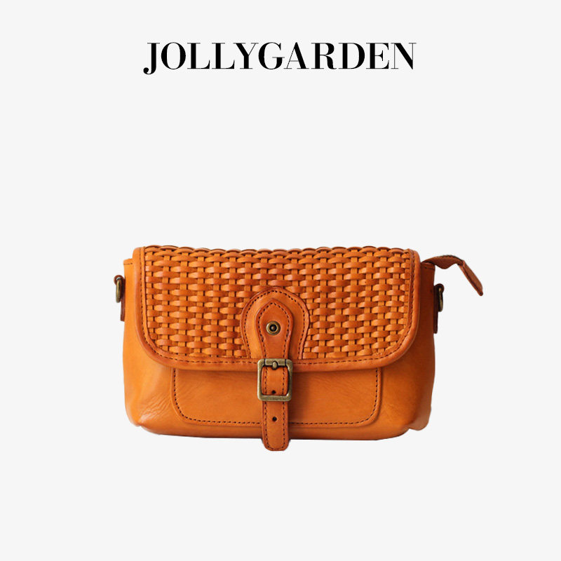 JOLLY GARDEN【溯影】新款手工编织头层牛皮翻盖小方包斜挎单肩包,箱包皮具/热销女包/男包,编织包,淘宝优惠券,粉丝福利购,淘宝优惠卷