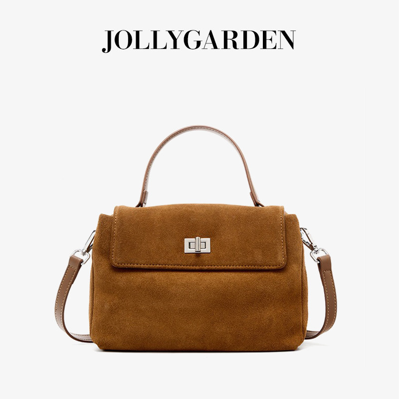 JOLLY GARDEN【鞣韵】秋冬磨砂牛皮百搭小方包通勤单肩斜挎手拎包,箱包皮具/热销女包/男包,单肩包,淘宝优惠券,粉丝福利购,淘宝优惠卷