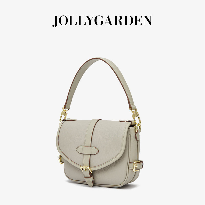 JOLLY GARDEN【麦田】复古头层牛皮马鞍包通勤手提单肩斜挎小方包,箱包皮具/热销女包/男包,马鞍包,淘宝优惠券,粉丝福利购,淘宝优惠卷
