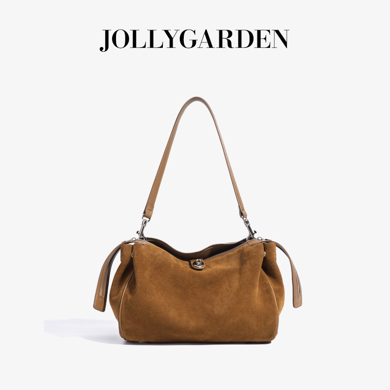 JOLLYGARDEN牛皮时尚托特包单肩