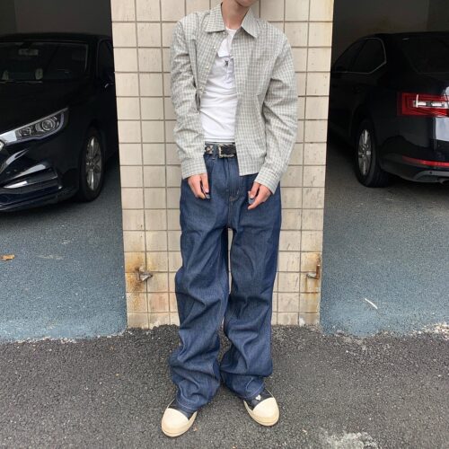 Vatecx康龙14盎司蓝色原牛牛仔裤