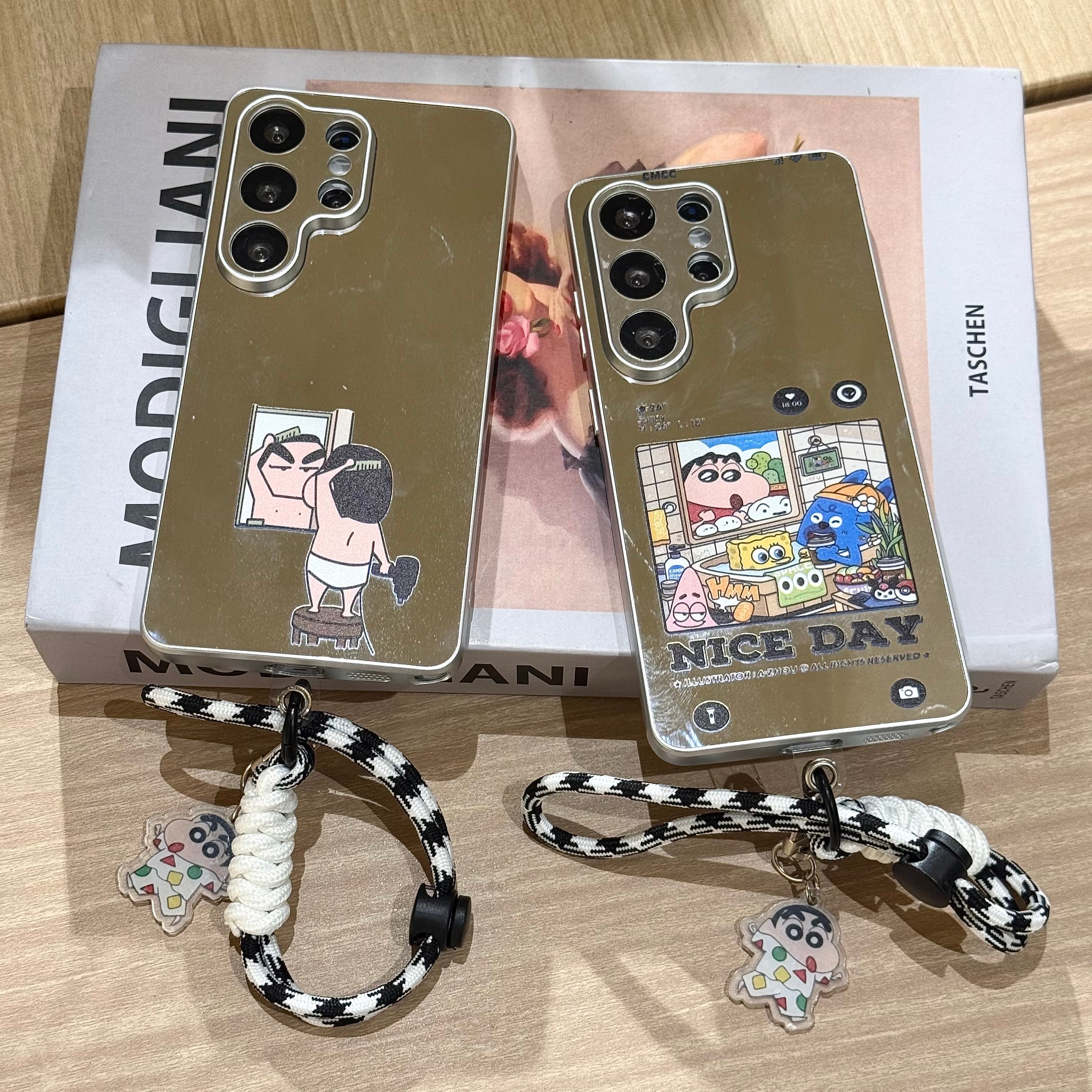吉能虎新款镜面 广告小新适用于三星S26Ultra带手链支架磁吸手机壳S25/24/23全包防摔ins风保护套