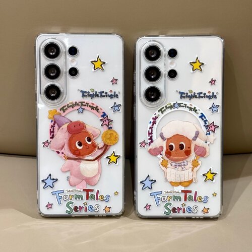 吉能虎小羊星星人适用三星S26Ultra带手绳支架磁吸手机壳S25/S24/S23/Note20全包防摔A57/A37/A26/A16保护套