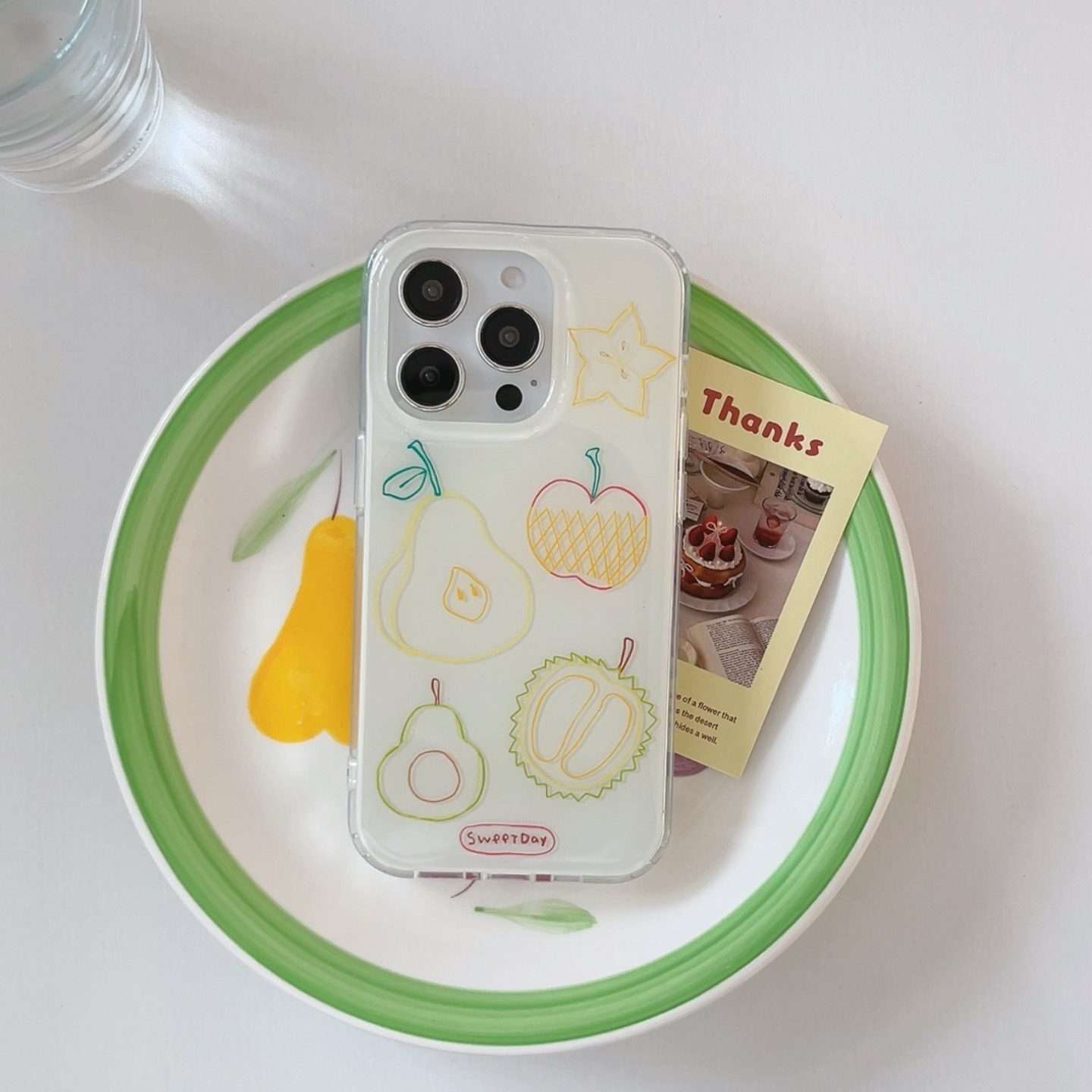 吉能虎新款线条雪梨适用于苹果16promax带挂件手机外壳iPhone15pro全包边防摔14/13创意ins风女款保护套