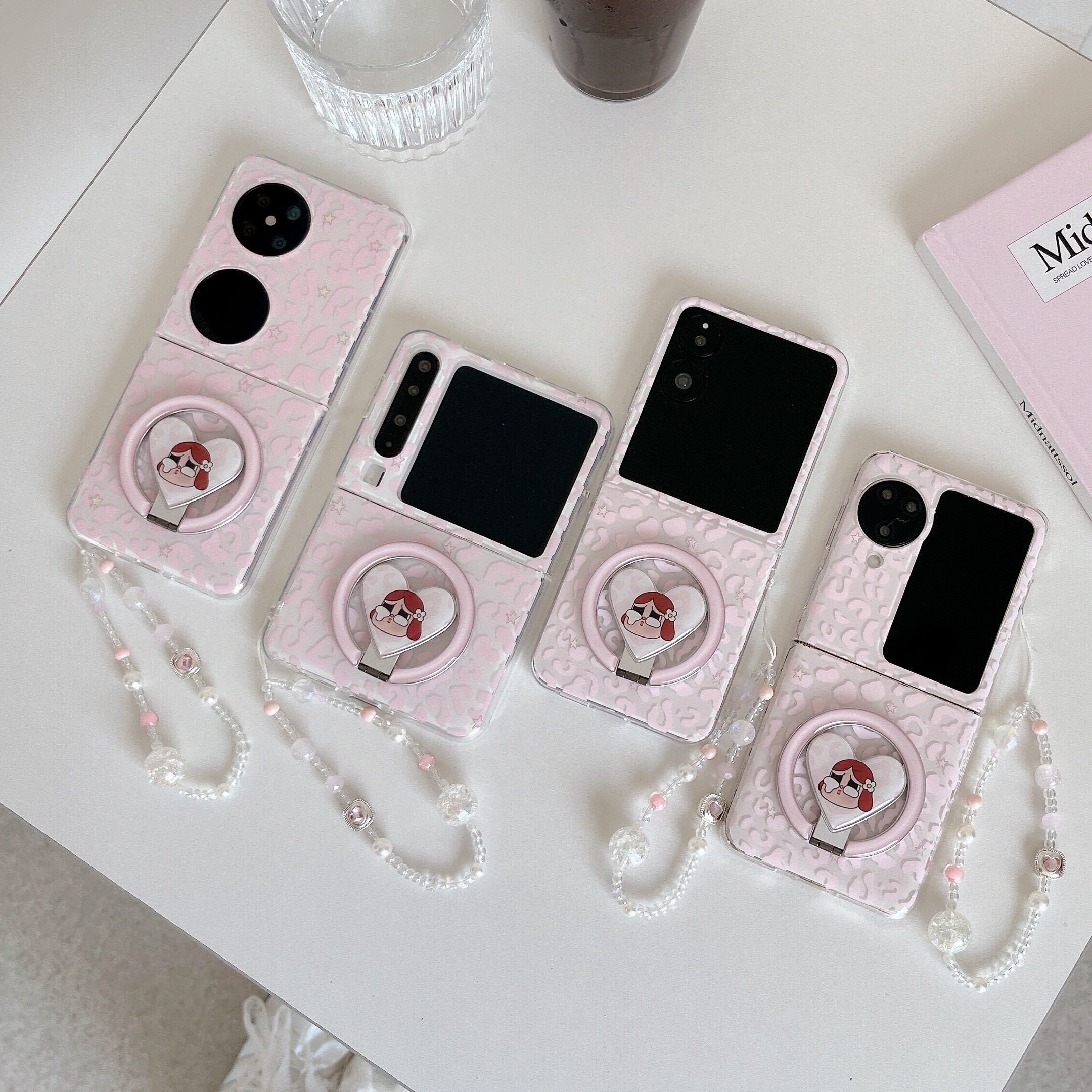 新款适用华为PuraX折叠带支架手链手机壳华为pocket2全包OPPOFindN3Flip防摔MagicVFlip/小米MIXflip2保护套