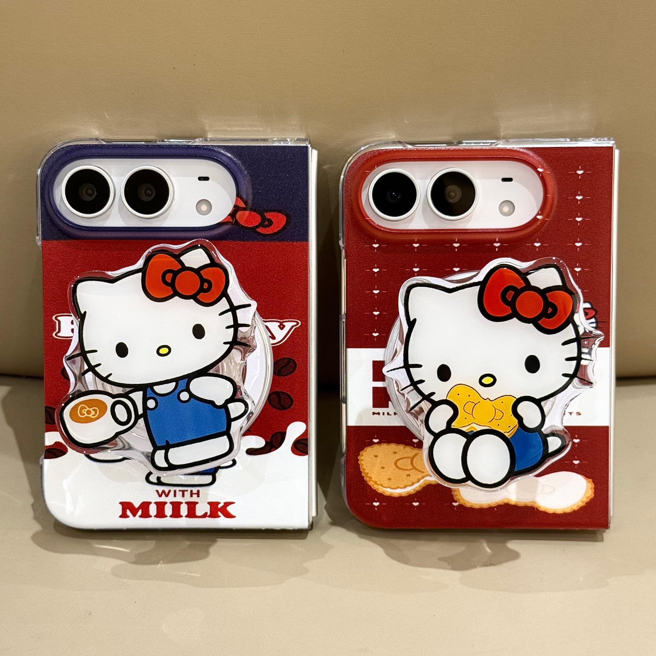 吉能虎新款饼干KT适用于苹果iPhoneDUO带支架手链磁吸折叠手机外壳全包边防摔保护套