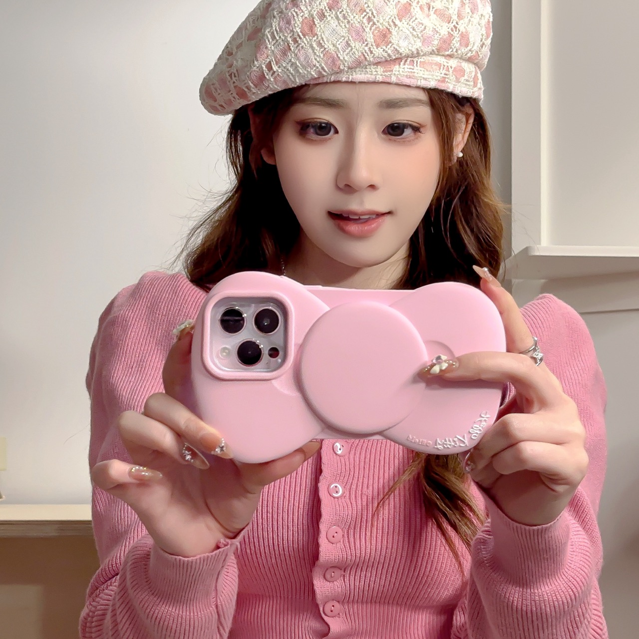 吉能虎新款kittyv蝴蝶结适用于苹果16promax硅胶手机外壳iPhone15pro全包边防摔14/13女款保护套