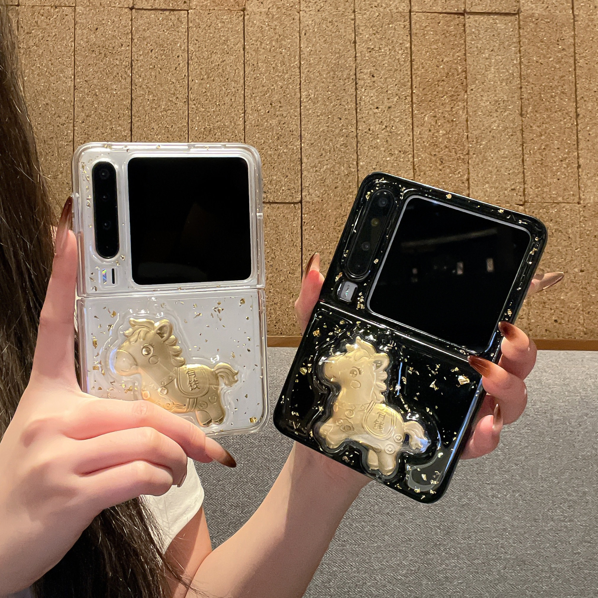 新款适用华为PuraX马上有钱折叠手机壳华为pocket2全包OPPOFindN3Flip防摔MagicVFlip/小米MIXflip2保护套