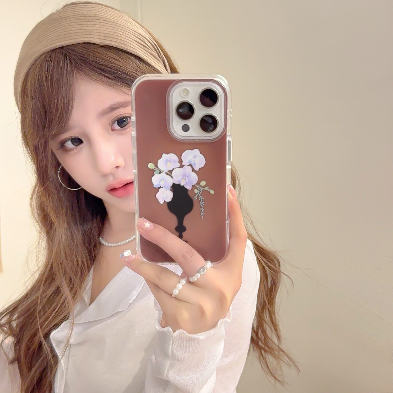 吉能虎新款中古蝴蝶兰适用于苹果16promax手机外壳iPhone15pro全包边防摔14/13创意ins风女款保护套