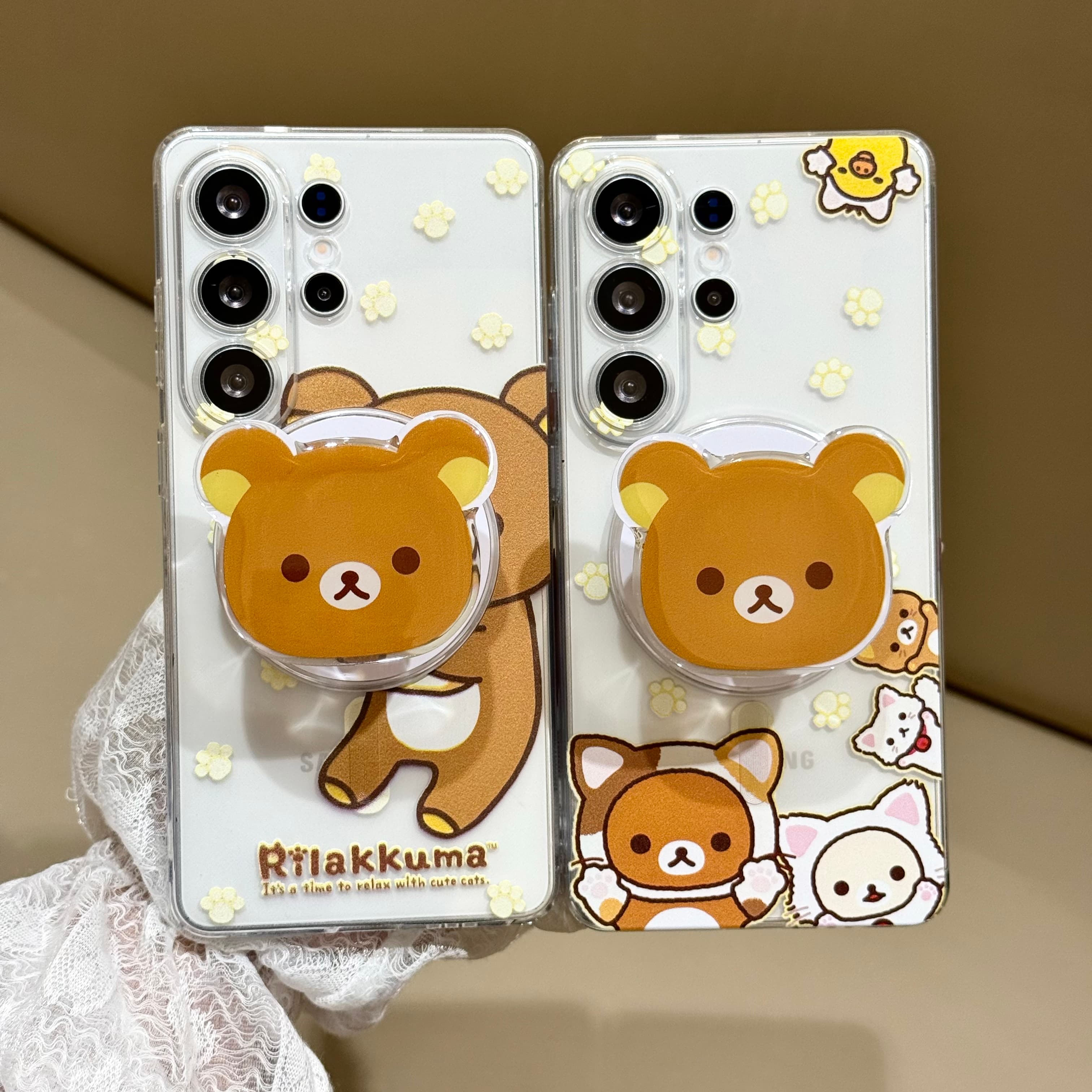 吉能虎新款轻松熊适用三星S26Ultra带支架手链磁吸手机壳S25/S24/S23/Note20全包防摔A57/A37/A26/A16保护套