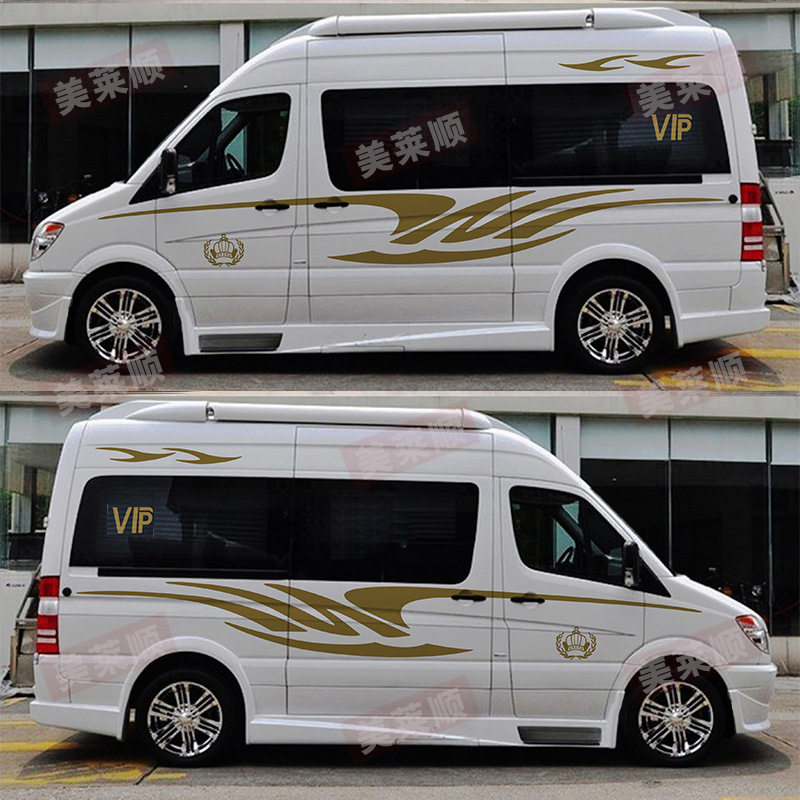 奔驰斯宾特凌特V80彩条拉花车贴
