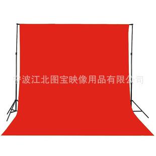 大红色全棉抠像摄影棚背景布纯棉加厚加密3*4.5m16s红色摄影布