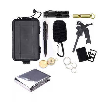 户外应急求生宝盒 荒野求生便携式多功能工具盒Survival tool box