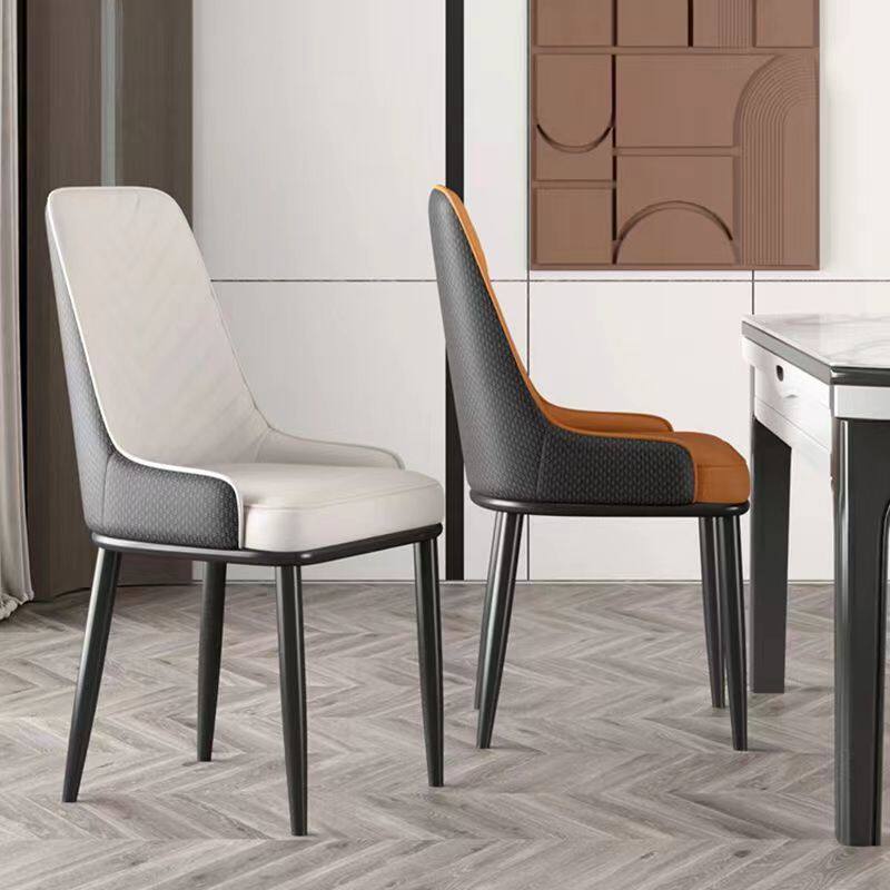 意式皮艺家用极简轻奢餐椅网红现代简约意式洽谈餐桌椅子酒店椅子