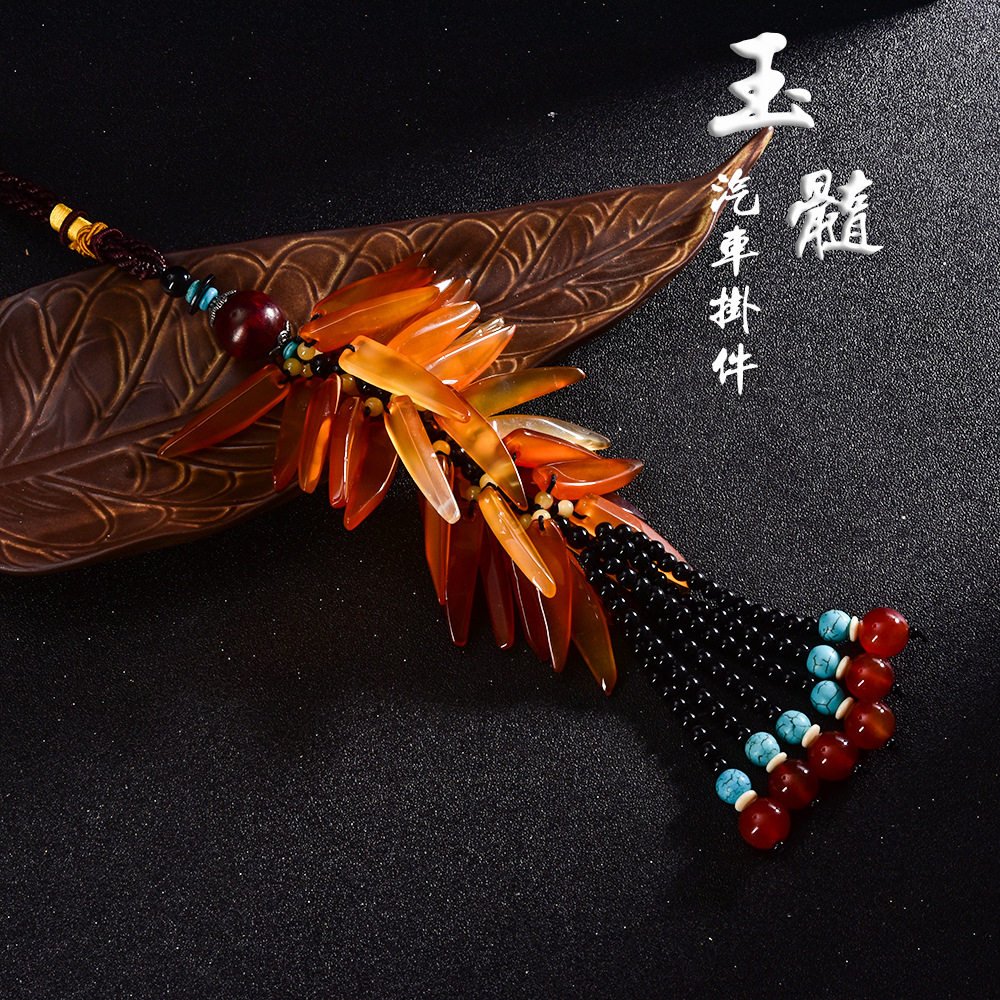 GS234纯玉髓玛瑙辣椒车挂礼品