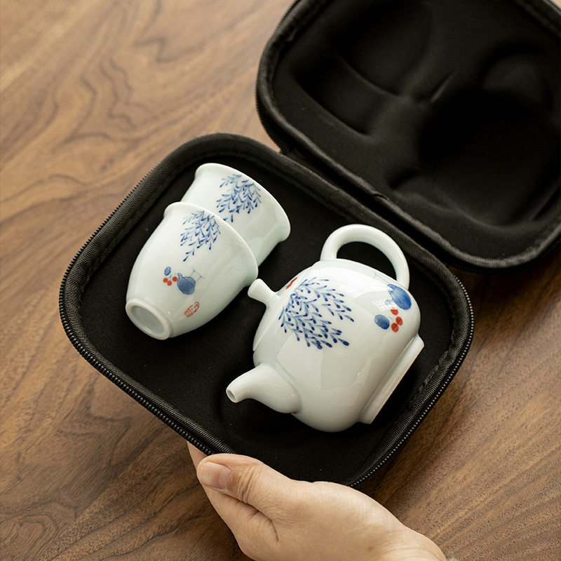 功夫旅行茶具套装便携式户外旅游泡茶露营装备小套快客杯茶壶出差