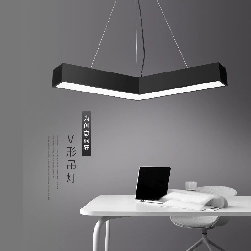 箭头吊灯led造型灯创意健身房网咖店铺商场走廊过道V形工业风灯具