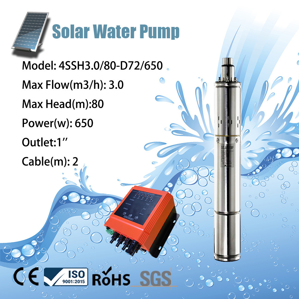 不锈钢自吸式无堵塞污清水离心泵 4SSH3.0/80-D72/650