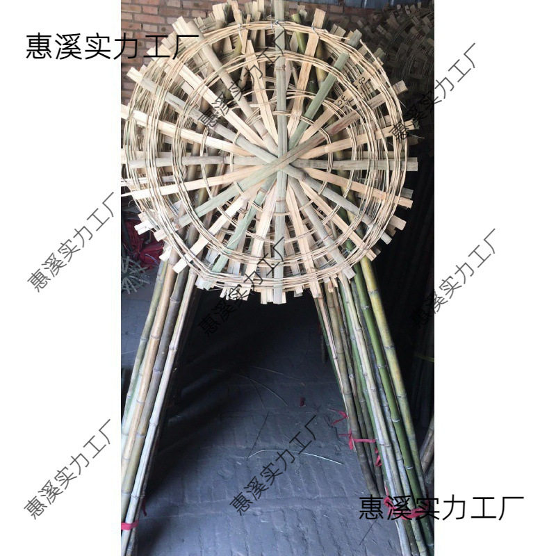 鲜花花圈架子 花圈架子 竹编花圈架子 手工制作